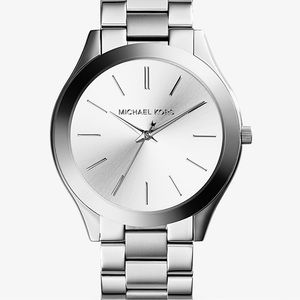Michael Kors Slim Runway Silver-Tone Watch